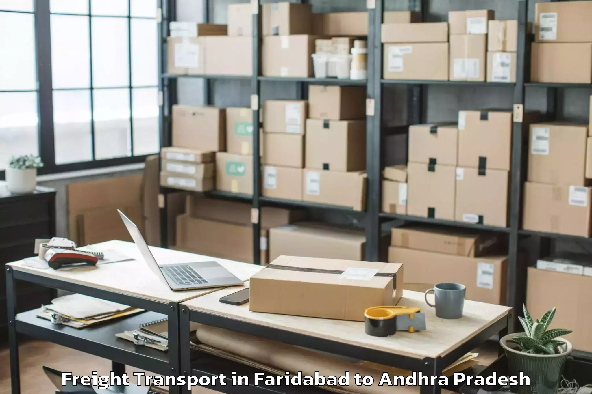 Book Faridabad to Gudivada Freight Transport Online